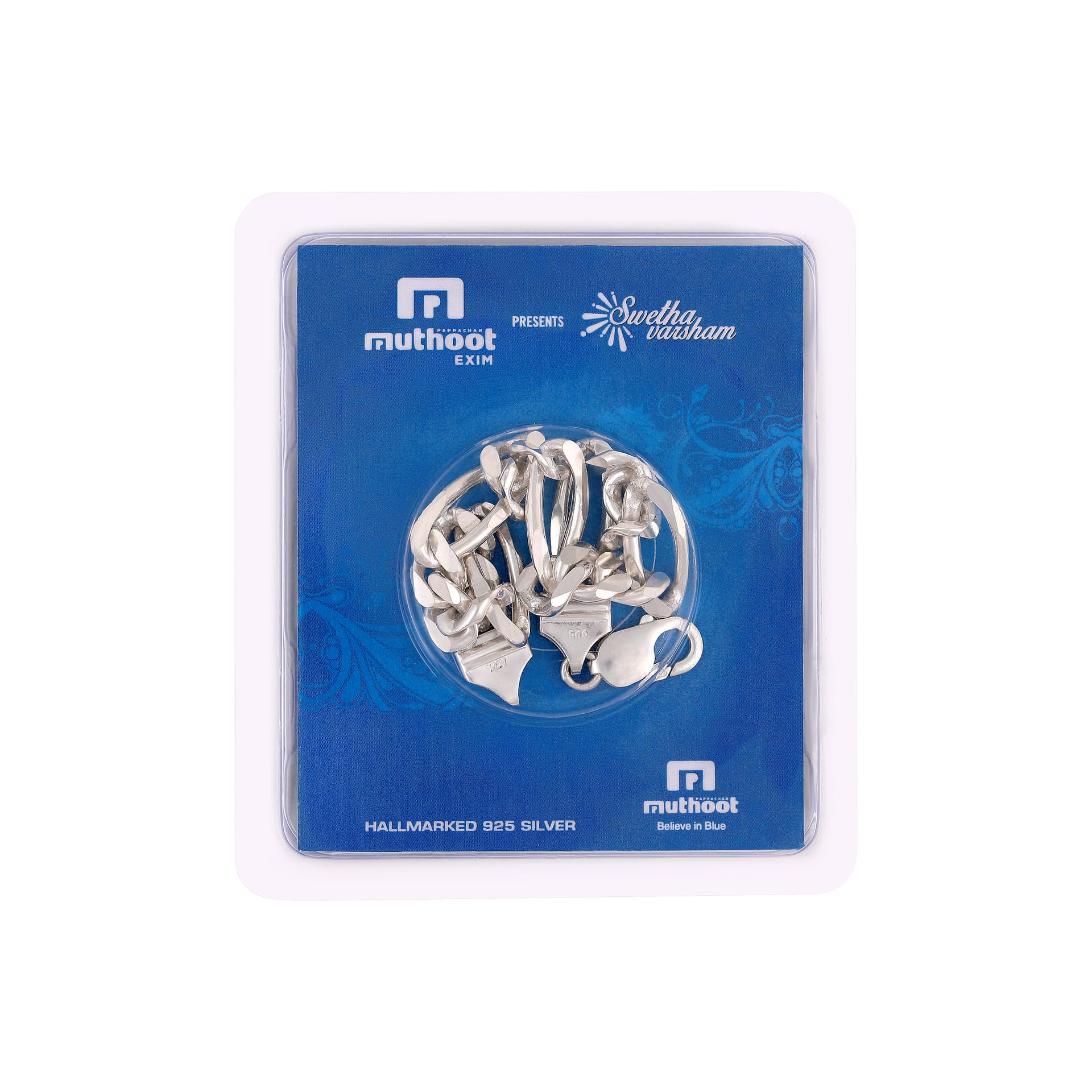 Muthoot PAPPACHAN Swethavarsham BIS Hallmarked Link Bracelet 925 Purity 26 GMS