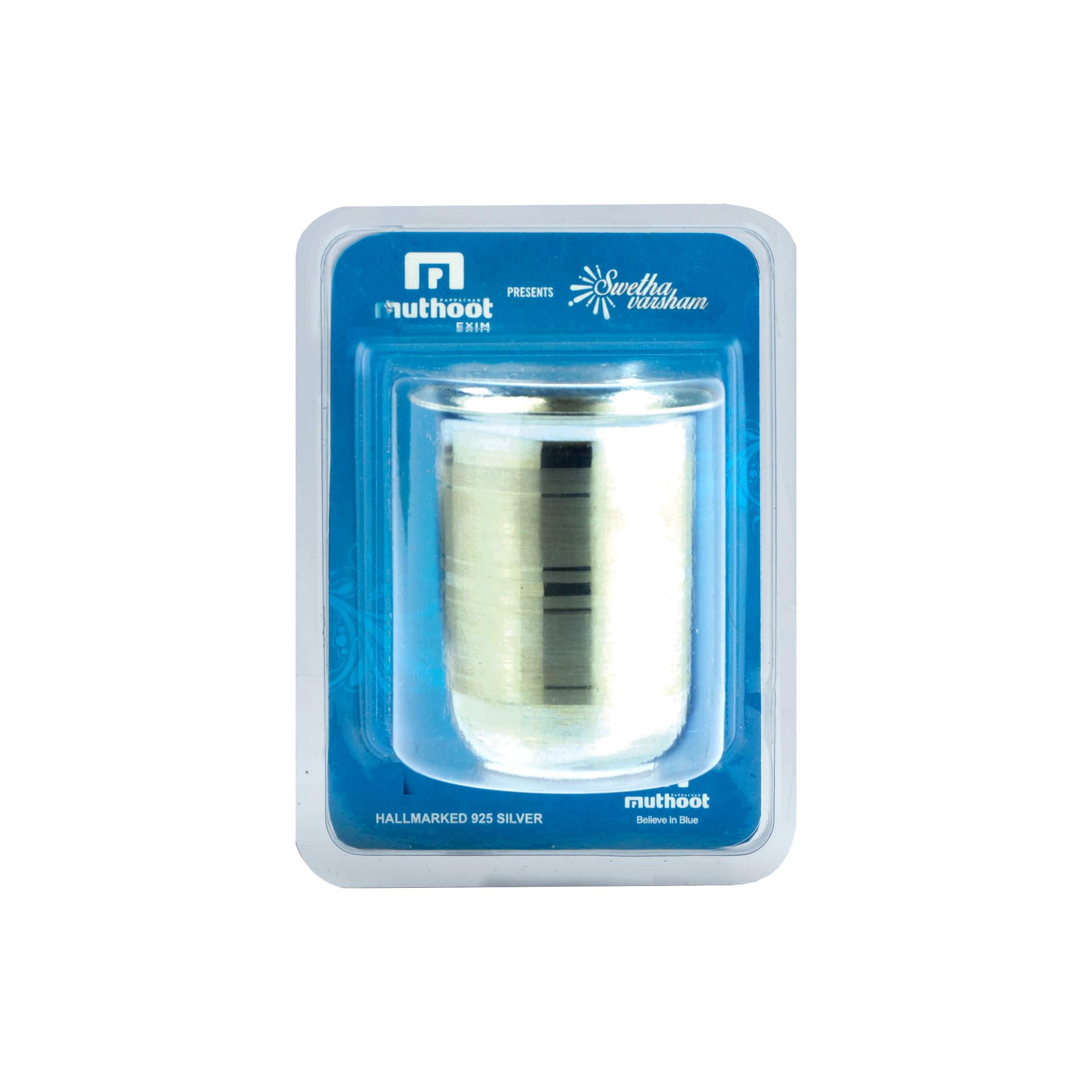 Muthoot Pappachan Swethavarsham BIS Hallmarked Glass 925 Purity 25 GMS 1